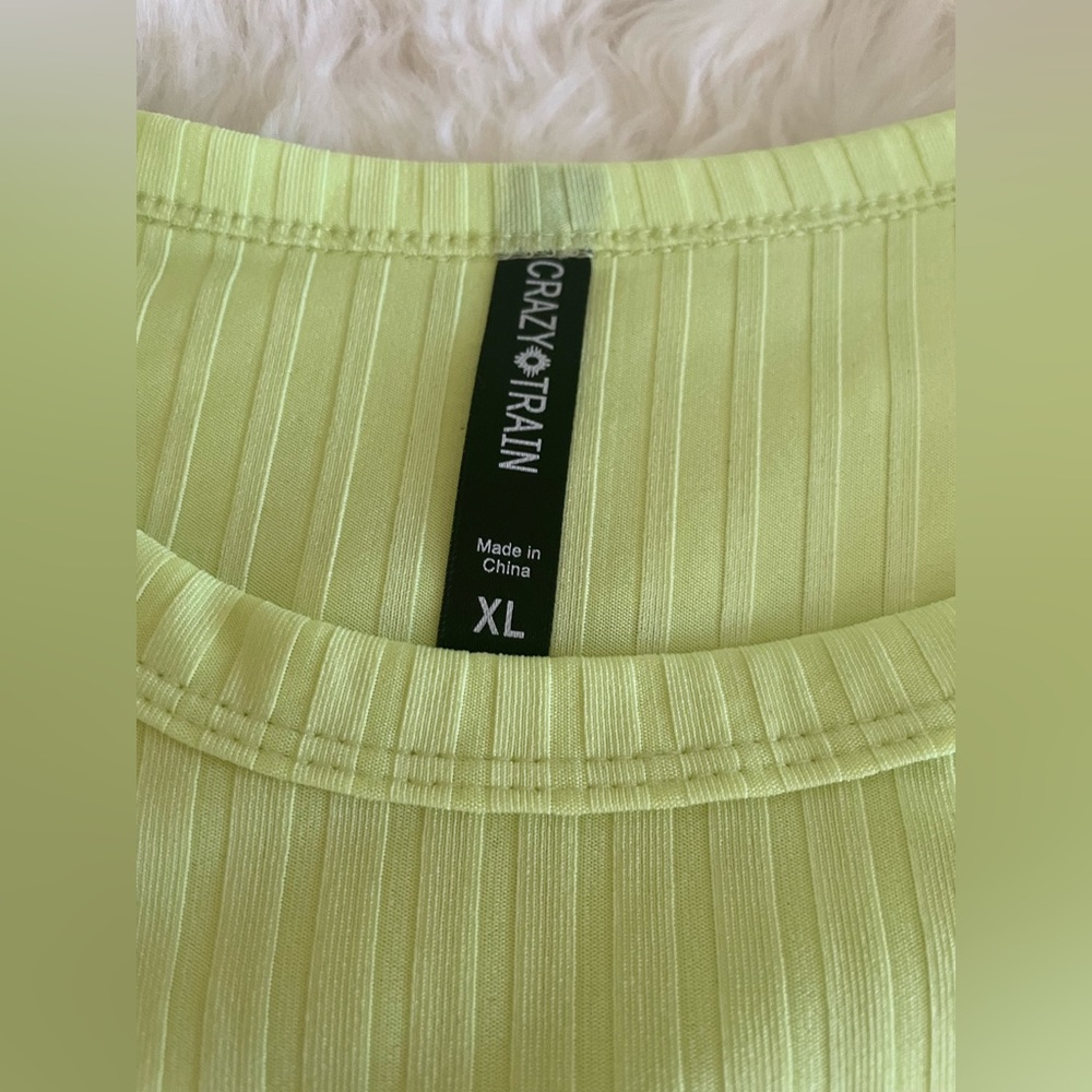 Crazy Train Neon Ribbed Top - Picture 3 of 7